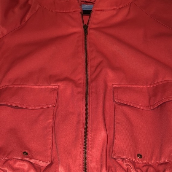Simply Vera Vera Wang size  large coral zip front removable hooded bomber jacket - Picture 2 of 12